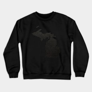 Michigan in Black Leather | Cherie's Art (c)2020 Crewneck Sweatshirt